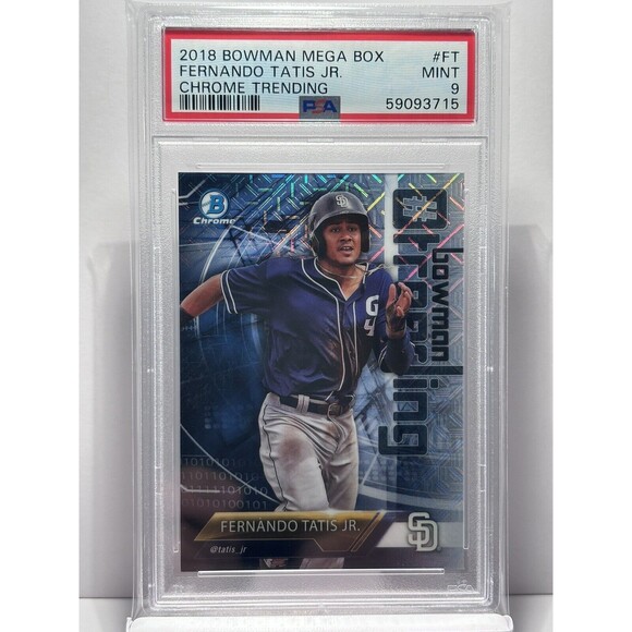 Fernando Tatis Jr. 2018 Bowman Chrome Bowman Card Trending  Graded Mint PSA 9 - Picture 2 of 4